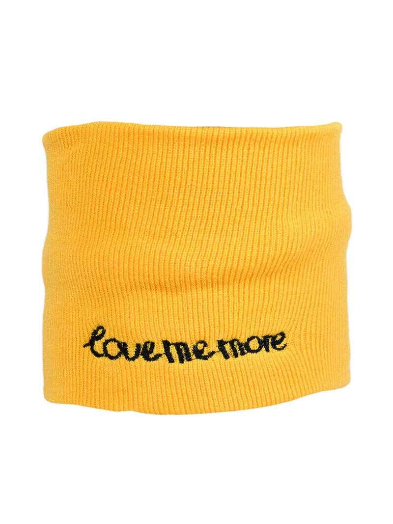 KIDO-O-WORLD Solid Pom Beanie Winter Cap And Neck Warmer Set - Yellow