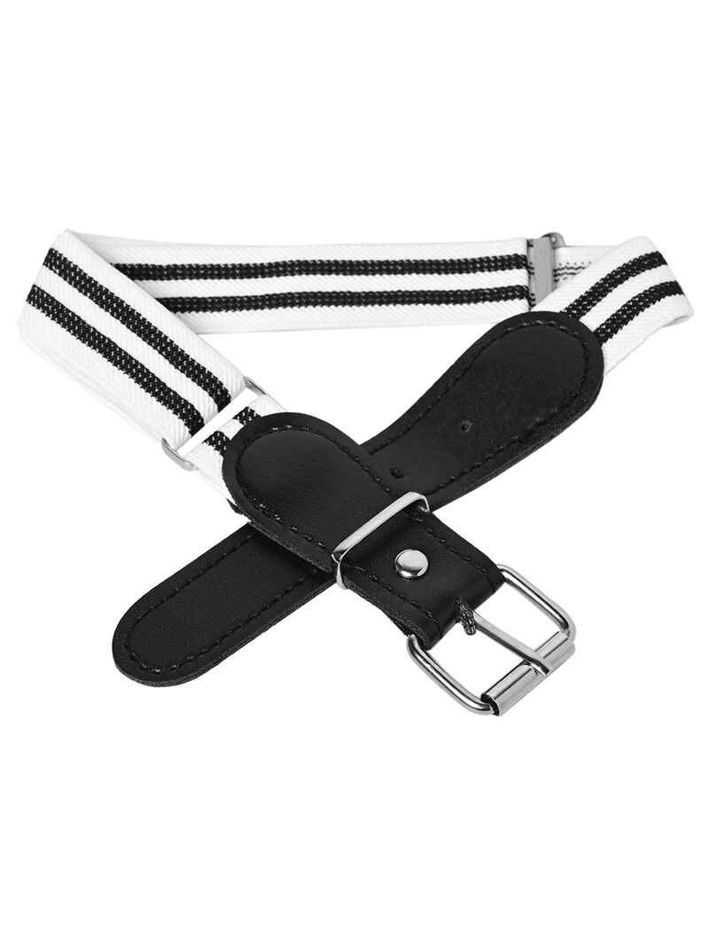 KID-O-WORLD DOUBLE STRIPED BELT- WHITE