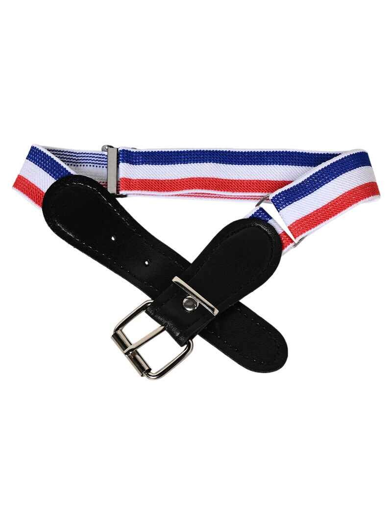 KID-O-WORLD RED AND BLUE STRIPED BELT- WHITE